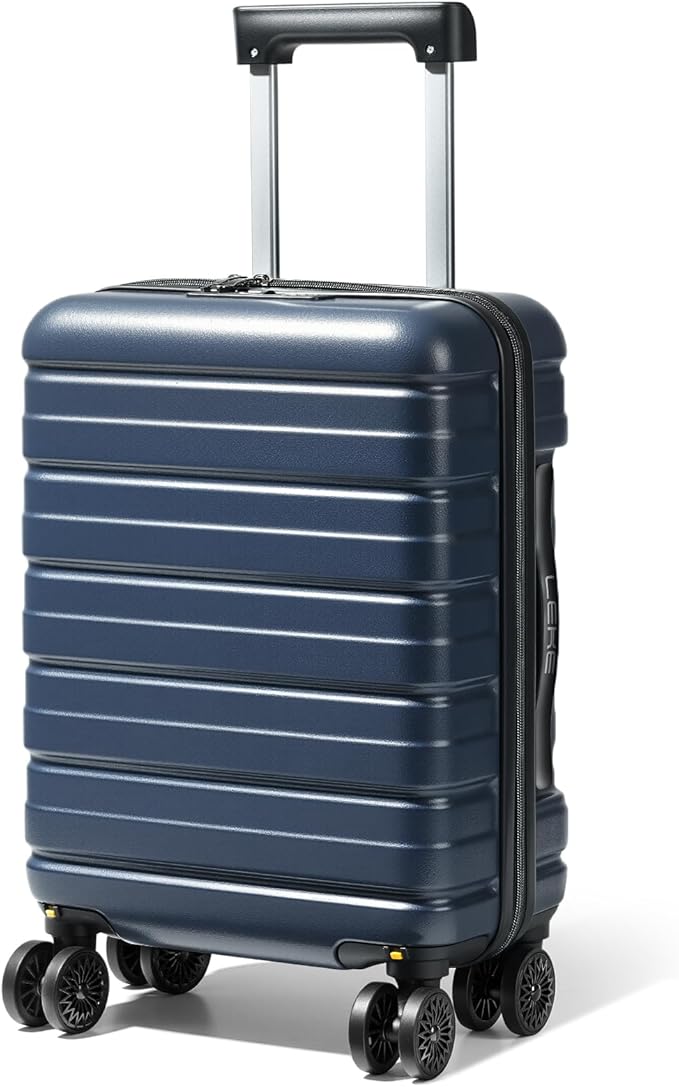 Lekesky 16 Inch Underseat Carry On Luggage Airline Approved, Hard Shell Suitcase with TSA Lock, Lightweight Spinner Wheels Durable ABS Compact Carry-On for Travel Weekend Trips Men Women, Blue