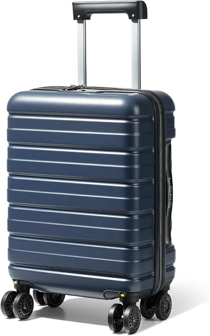 Lekesky 16 Inch Underseat Carry On Luggage Airline Approved, Hard Shell Suitcase with TSA Lock, Lightweight Spinner Wheels Durable ABS Compact Carry-On for Travel Weekend Trips Men Women, Blue