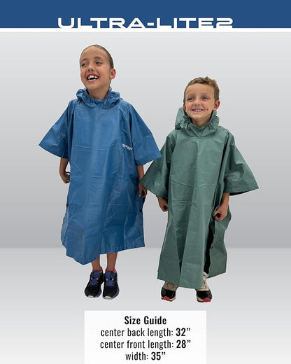 FROGG TOGGS Ultra-lite2 Waterproof, Breathable Rain Poncho, Adult and Youth Sizes