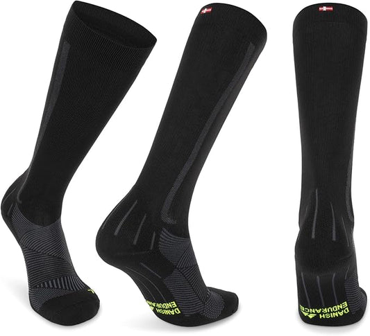 DANISH ENDURANCE 21-26 mmHg Compression Socks | Graduated Support & Faster Recovery | Running & Travel | Unisex 1 Pack