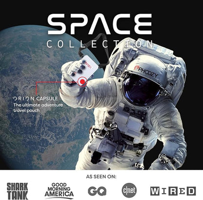 PHOOZY Orion Insulated Tech Bag For Travel - NASA Insulation Protects Your Phone, AirPods and Other Devices. Weatherproof X-Tech Shell with RFID Blocking Pocket for Complete Protection (SPACE WHITE)