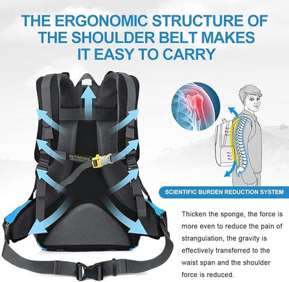 INOXTO lightweight Hiking Backpack 35L/40L Hiking Daypack with Waterproof Rain Cover for Travel Camping Outdoor Men and Women
