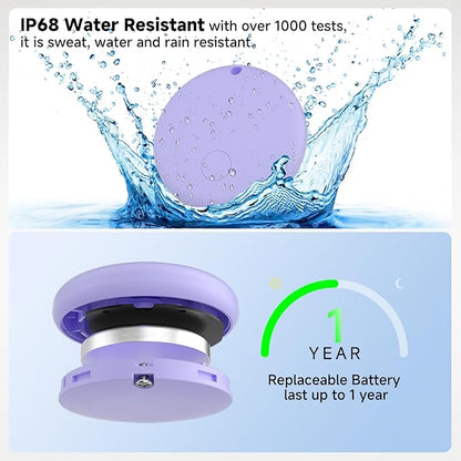 JTD Air Tracker Tags 4 Pack for Find My, 2025 Upgraded with IP68 Waterproof Item Finder with Left-Behind Alert, 4 Colors for Keys, Luggage, Backpack, Wallet. iOS Only.