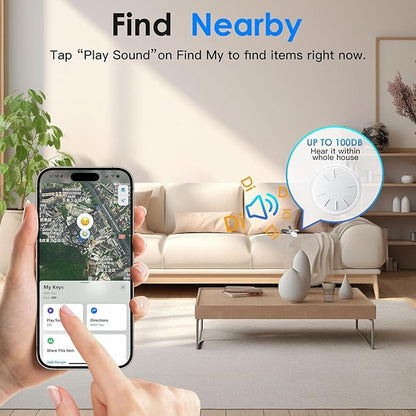 Air Tracker Tags-3 Pack, Item Tracker with Waterproof Case for Your Keys, Wallet etc, Luggage Tracker Works with Find My APP (iOS Only)