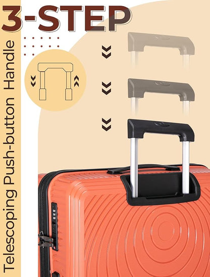 Luggage Sets 5 Piece, Suitcases with Wheels, Hardshell Suitcase Set, PP Carry on Luggage Set with TSA Lock, Travel Luggage