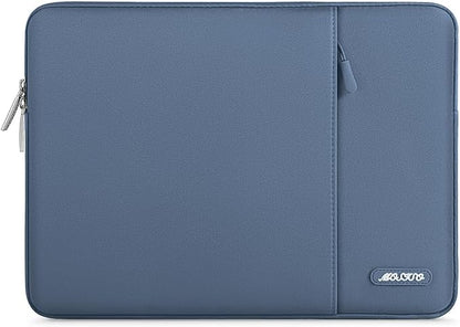MOSISO Laptop Case 13 inch, 13 inch Laptop Sleeve Compatible with MacBook Air M4 M3 M2 M1 2025-2018 / Pro M2 M1 2025-2016, Polyester Vertical Computer Sleeve Bag with Pocket, Steel Blue
