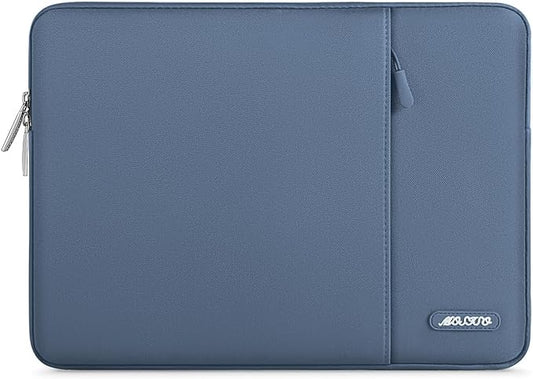 MOSISO Laptop Case 13 inch, 13 inch Laptop Sleeve Compatible with MacBook Air M4 M3 M2 M1 2025-2018 / Pro M2 M1 2025-2016, Polyester Vertical Computer Sleeve Bag with Pocket, Steel Blue