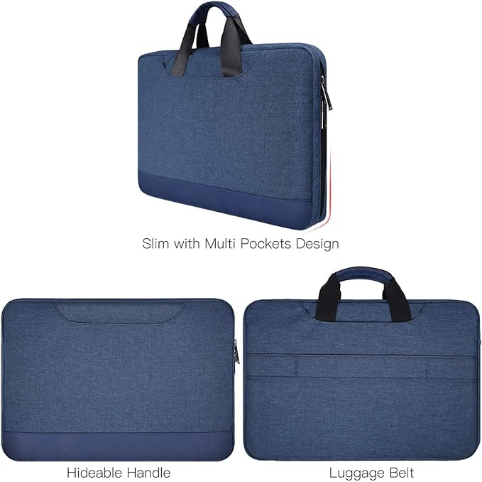14-15 Inch Laptop Sleeve Case Men Women Bag for MacBook Pro 14 M5/M4/M3/M2, Macbook Air 15 M4/M3, HP Pavilion/Chromebook 14, Dell Inspiron 13 5000, Lenovo Acer ASUS Chromebook 14, Surface 15 Case,Blue