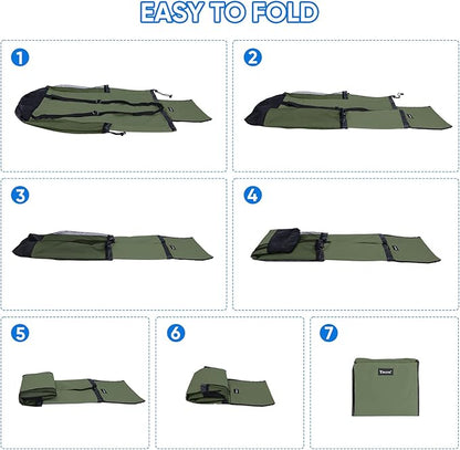 BALEINE 120L Laundry Bag Backpack, 900D Oxford Fabric Large Travel Laundry Bags with Shoulder Straps and 2 Mesh Pockets for College Dorm, Apartment, Laundromat (Green, 120L)