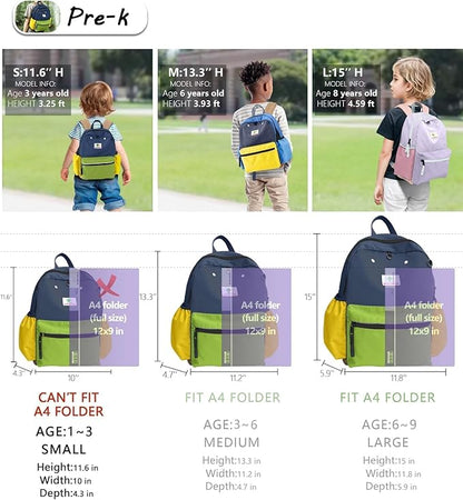 Preschool Toddler Backpack For Boys Girls, School Mini & Travel, Small Kids Child Backpacks, Kindergarten Elementary bag, 11.6" H