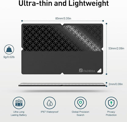 2025 [Apple MFi Certified] (iOS Only) Bluetooth Tracker Smart Card for Apple Find My iPhone Wallet GPS Tracker, 5-10 Years Staying Power, Keys Finder and Item Locator for Keys, Bags, Passport