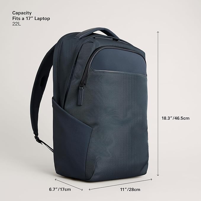 Troubadour Neo Backpack - 22L Lightweight Laptop Backpack - Ergonomic & Water Resistant - Versatile Style for Work and Travel - Basalt