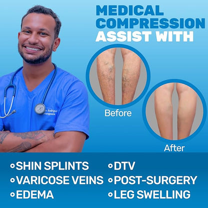 (3 Pairs - Closed Toe) Made in USA - Sheer Compression Socks for Women 15-20mmHg - Compression Stockings for Varicose Veins Circulation, Thrombosis, Embolism - White, Medium - A101WH2-3