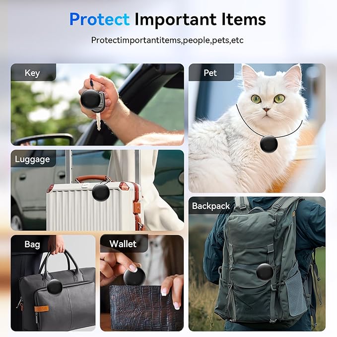 Bluetooth Smart Tags for Android,Air Tracker Tags-4 Pack Android,Keys Finder,Item Locator Works with Google Find Hub App(Android only),Android Tracker Tag for Keys,Luggages