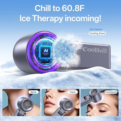 Handheld Portable Fan with Ice Cooler: 100-Speed 5500mAh Rechargeable Handheld Fan, 12H Time Hand Cooling Personal Fans with 20000 RPM Air Turbo Tech for Travel Outdoor