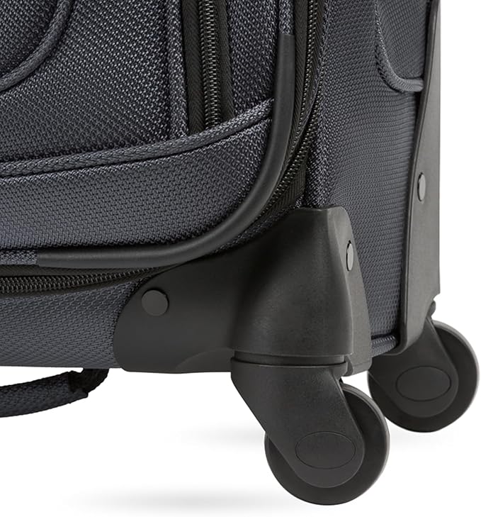 SwissGear Sion Softside Expandable Luggage with Spinner Wheels, Dark Grey, 2-Piece Set (21/25)