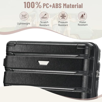 Suitcase Sets Hardshell Luggage Sets ABS Suitcase for Women 3Pc Carry On Luggage