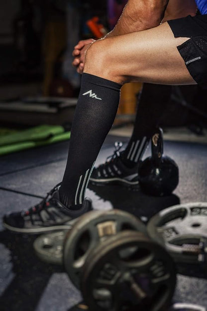 NEWZILL Medical Compression Socks for Women & Men, 20-30 mmHg Knee-High Support for Circulation, All-Day Comfort for Work Travel Running Cycling and Fitness