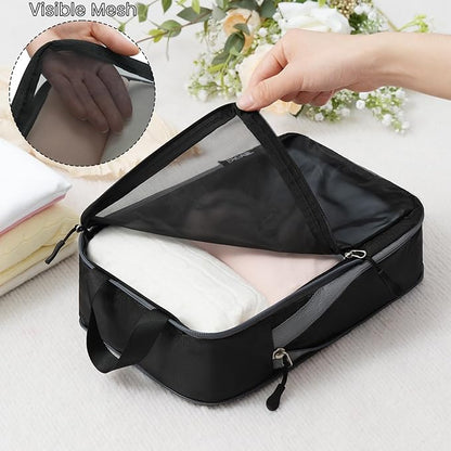 BAGAIL 6 Set Ultralight Compression Packing Cubes Packing Organizer for Travel Accessories Luggage Suitcase Backpack