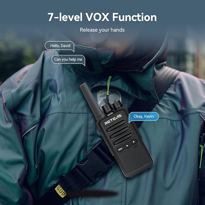 Retevis RT68B 2 Way Radio, Long Range Walkie Talkies for Adults, License Free, Heavy Duty, USB-C Charging, Two Way Radio for Hunting Camping Road Trip(2 Pack)