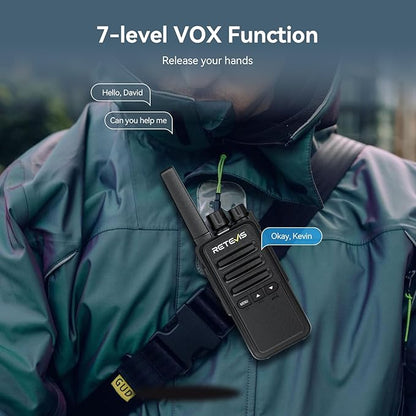 Retevis RT68B 2 Way Radio, Long Range Walkie Talkies for Adults, License Free, Heavy Duty, USB-C Charging, Two Way Radio for Hunting Camping Road Trip(2 Pack)