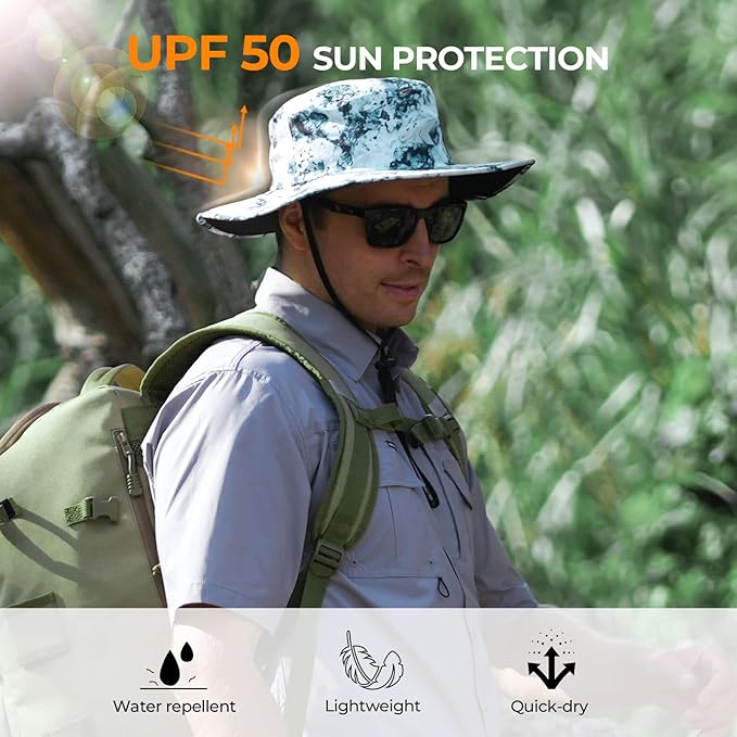 KastKing Sol Armis UPF 50 Boonie Hat - Sun Protection Hat, Fishing Hat, Beach & Hiking Hat, Paddling