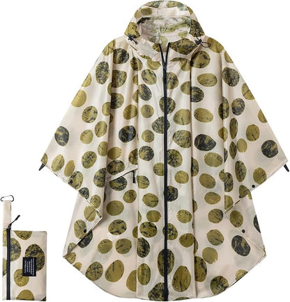 Hooded Rain Ponchos for Adult - Rain Coat and Rain Jacket with Waterproof Pocket and Zipper