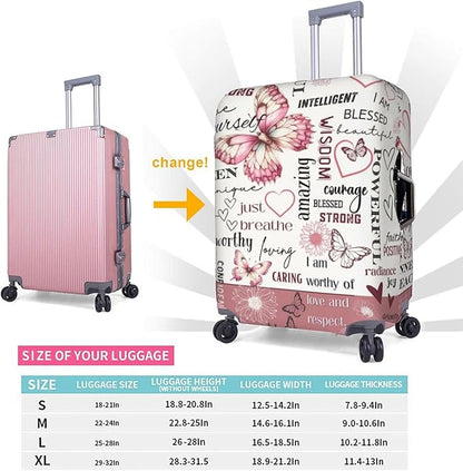 Travel Suitcase Protector African American Girl Elastic Protective Washable Luggage Cover With Concealed Zipper Suitable For 18-32 Inch(M (for 22-24 inch luggage))