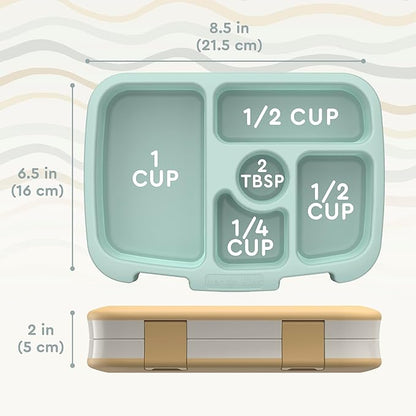 Bentgo Kids 5-Compartment Leak-Proof Bento-Style Lunch Box (Whimsy & Wonder Collection) - Ideal for Ages 3-7, Drop-Proof & Durable, Dishwasher Safe, & PFAS & BPA-Free Materials (Wavy)