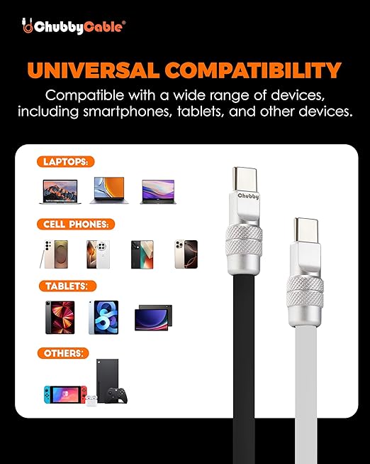 chubbycable Couple Chubby 2-Pack 240W USB C Cable Extra Thick Silicone Fast Charging Cable Compatible with iPhone 17-15 Series iPad Galaxy Series, Pink+Green, Type-C to Type-C, 19.6FT