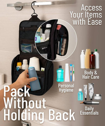 DD D&D Wanderlust D&D Hanging Travel Toiletry Bag for Men and Women – Cosmetics, Makeup and Toiletries Organizer Kit with 10 Compartments