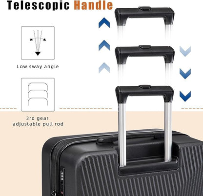 Expandable Luggage Sets 5 Piece,Suitcases with Detachable Wheels,ABS Hard Case Luggage with TSA Lock Spinner Wheels,Carry On Luggage Set