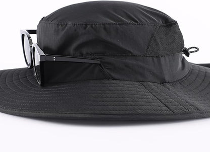 Home Prefer UPF 50+ Sun Hats for Men Women Wide Brim Fishing Hat with Neck Flap Summer Safari UV Protection Bucket Hat