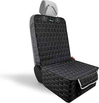 Front Seat Covers for Cars,Waterproof Car Seat Protector with Side Flaps 600D Fabric Front Seat Dog Cover for Trucks Vans SUVs Sedans, Non Slip Scratch Proof Seat Covers for Dogs in Car