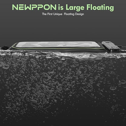 Floating Waterproof Cell Phone Pouch - 2 Pack Float Clear Cellphone Holder Protector with Lanyard - Universal Floatable Water Proof Dry Bag for iPhone Samsung Galaxy for Beach Swimming Pool