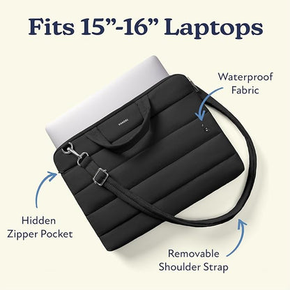 Vandel 15-16 inch Laptop Carrying Case Sleeve with Strap, Shoulder Bag with Handle, 16 in Laptop Computer Bag for Women, MacBook Air 15 Inch Carrying Case, MacBook Pro 16, 15.6 in HP, Dell Messenger