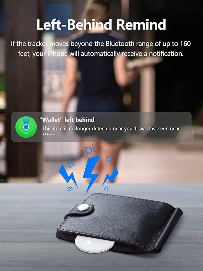 Tracker Tags, Item Finder Work with Apple Find My (iOS Only), Tracking Device Locator Smart Tag for Luggage, Keys, Wallet, Bike, Bags (White, 1 Pack)