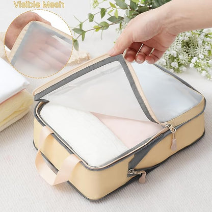 BAGAIL 6 Set Ultralight Compression Packing Cubes Packing Organizer for Travel Accessories Luggage Suitcase Backpack