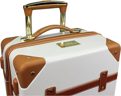 World Traveler VentureX Airline Approved 2-Piece Carry-On Luggage Set – Lightweight Hardside Polycarbonate Suitcase with Spinner Wheels - Gatsby Ivory