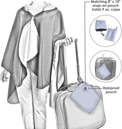 RainCaper van Gogh Almond Blossom Womens Rain Cape Poncho with Hood Reversible