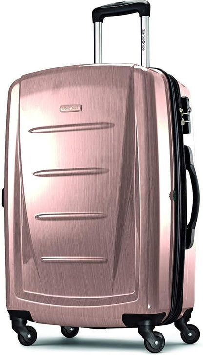 Samsonite Winfield 2 Hardside Expandable Luggage with Spinner Wheels, Artic Pink, Checked-Large 28-Inch