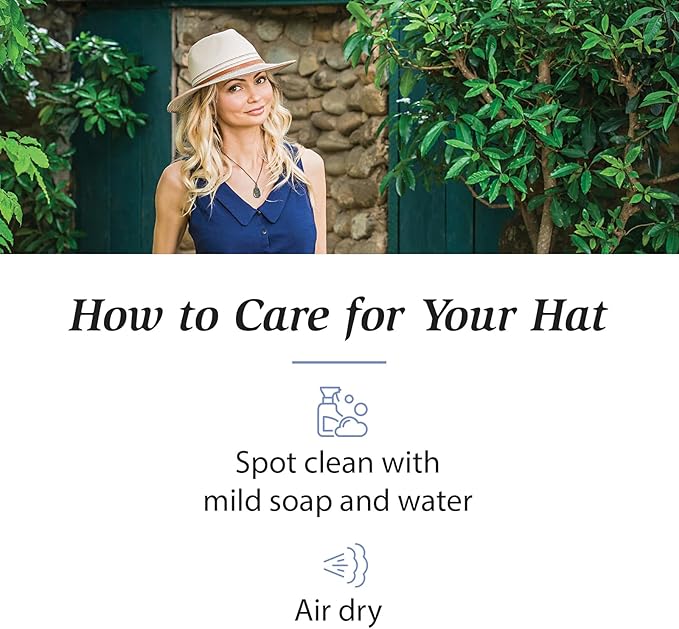 Wallaroo Women’s Kristy Fedora– UPF 50+ UV Protection | Wide Brim, Packable & Adjustable |Petite or Medium