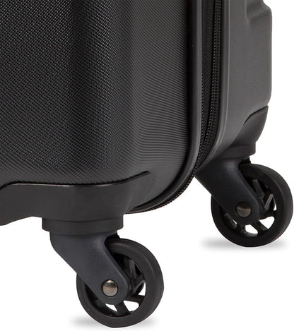 SwissGear 7366 Signature Hardside Expandable Luggage with Spinner Wheels, TSA Lock, Black, Checked-Medium 23-Inch
