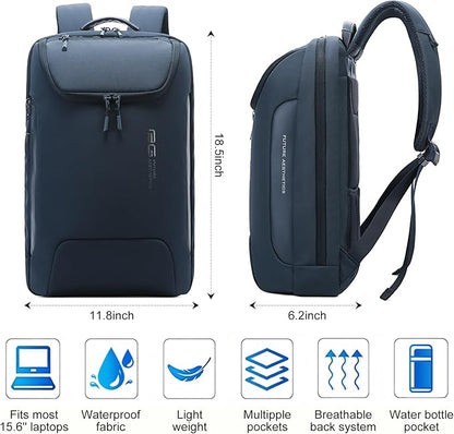 BANGE Ergonomic Anti-Theft Laptop Backpack for Men & Women, 15.6 Inch Business Travel Backpack, Waterproof Lightweight Durable Rucksack for Office, College, Outdoor