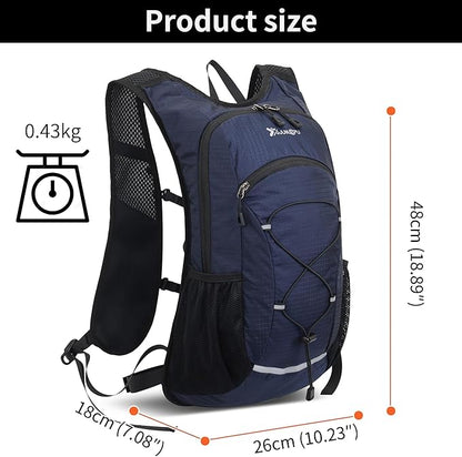 DOJUNS Hiking Backpack Lightweight Travel Backpack 20L Waterproof Hiking Daypacks Camping Backpack for Men Women (Dark Blue)