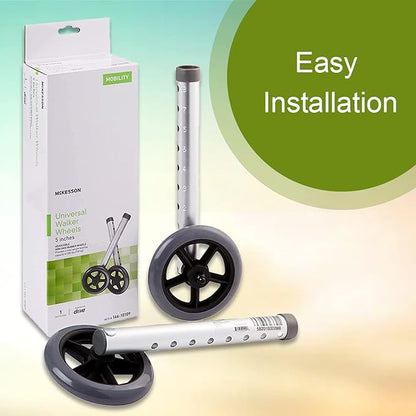McKesson Universal Walker Wheels, Adjustable, 5 in Caster Wheels, 25 Pairs