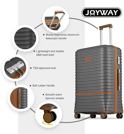 Joyway 28 Inch Luggage with Spinner Wheels, Lightweight Hard Shell Large suitcase, 3 Piece Luggage Sets with TSA Lock