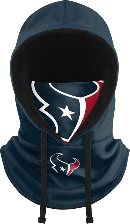 NFL Team Logo Team Color Drawstring Winter Cap Hooded Gaiter Balaclava Face Cover