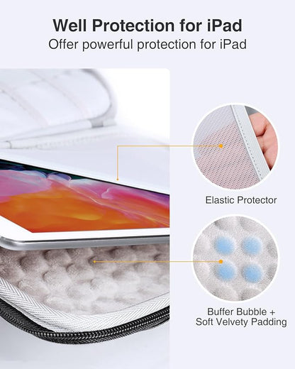 Luxtude Electronic Organizer Travel Case Large, Hard Case for Electronics, Sturdy Tech Organizers, Travel Cable Bag with Shoulder Strap, Hard Charger Organizers, Fits for iPad(Up to 11’’), Tech Gifts