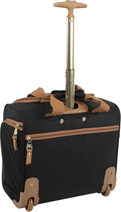 Steve Madden Designer Luggage Collection - 3 Piece Softside Expandable Lightweight Spinner Suitcase Set - Travel Set Includes an Under Seat Bag, 20-Inch Carry on and 28-Inch Checked Suitcase, Harlo